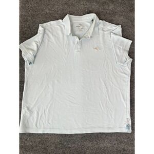 Tommy Bahama Blue‎ Supima Cotton Size 3XL/3TG Short Sleeve Cream Swordish